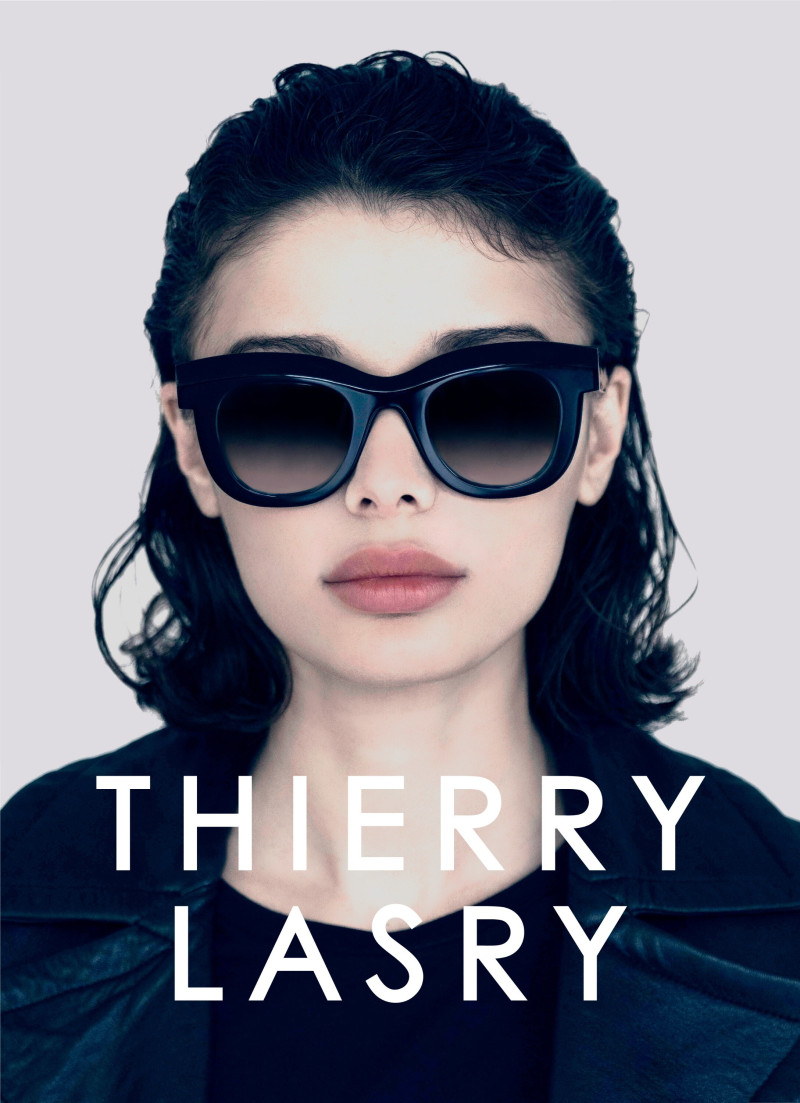 Renata Gubaeva featured in  the Thierry Lasry advertisement for Autumn/Winter 2021