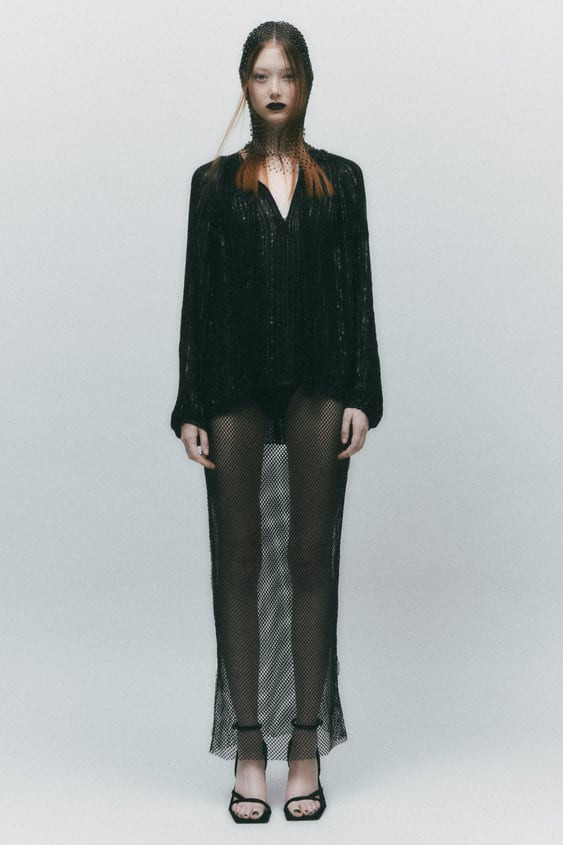 Sara Grace Wallerstedt featured in  the Zara advertisement for Winter 2022