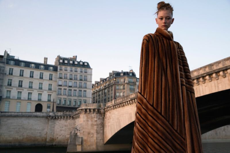 Sara Grace Wallerstedt featured in  the Fendi advertisement for Autumn/Winter 2019