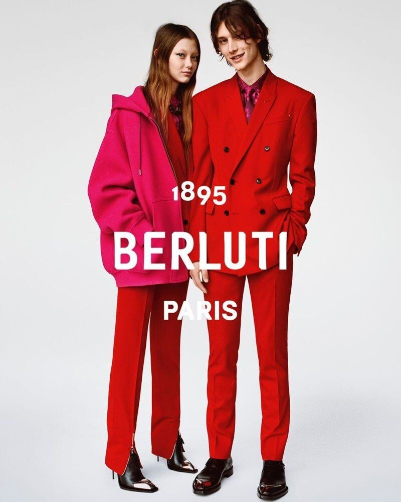 Sara Grace Wallerstedt featured in  the Berluti advertisement for Autumn/Winter 2019