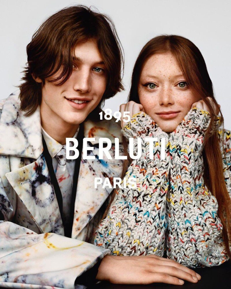 Sara Grace Wallerstedt featured in  the Berluti advertisement for Autumn/Winter 2019