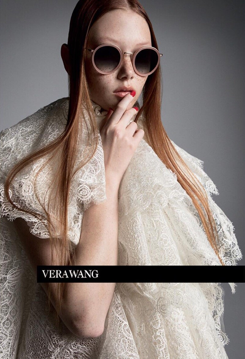 Sara Grace Wallerstedt featured in  the Vera Wang advertisement for Spring/Summer 2019