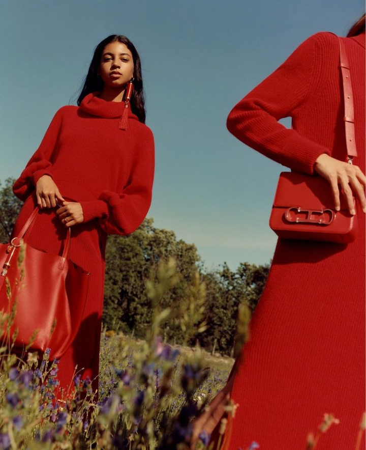 Africa Penalver featured in  the Carolina Herrera advertisement for Autumn/Winter 2021