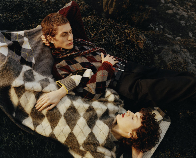 Henry Kitcher featured in  the Pringle of Scotland advertisement for Autumn/Winter 2018