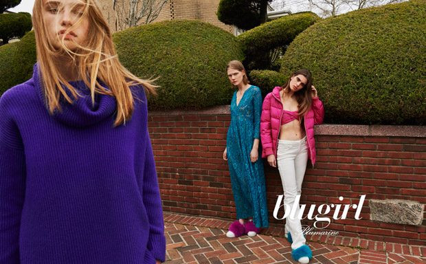 Marland Backus featured in  the be Blugirl advertisement for Autumn/Winter 2018