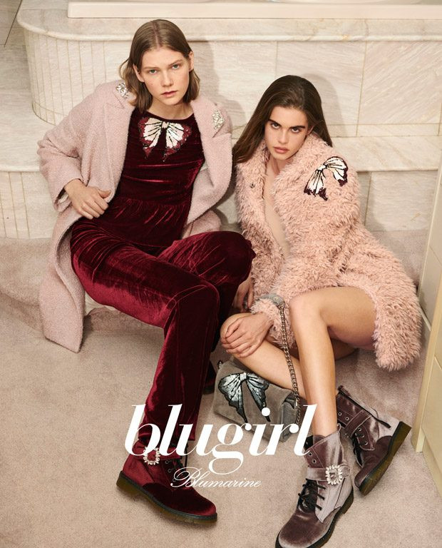 Marland Backus featured in  the be Blugirl advertisement for Autumn/Winter 2018