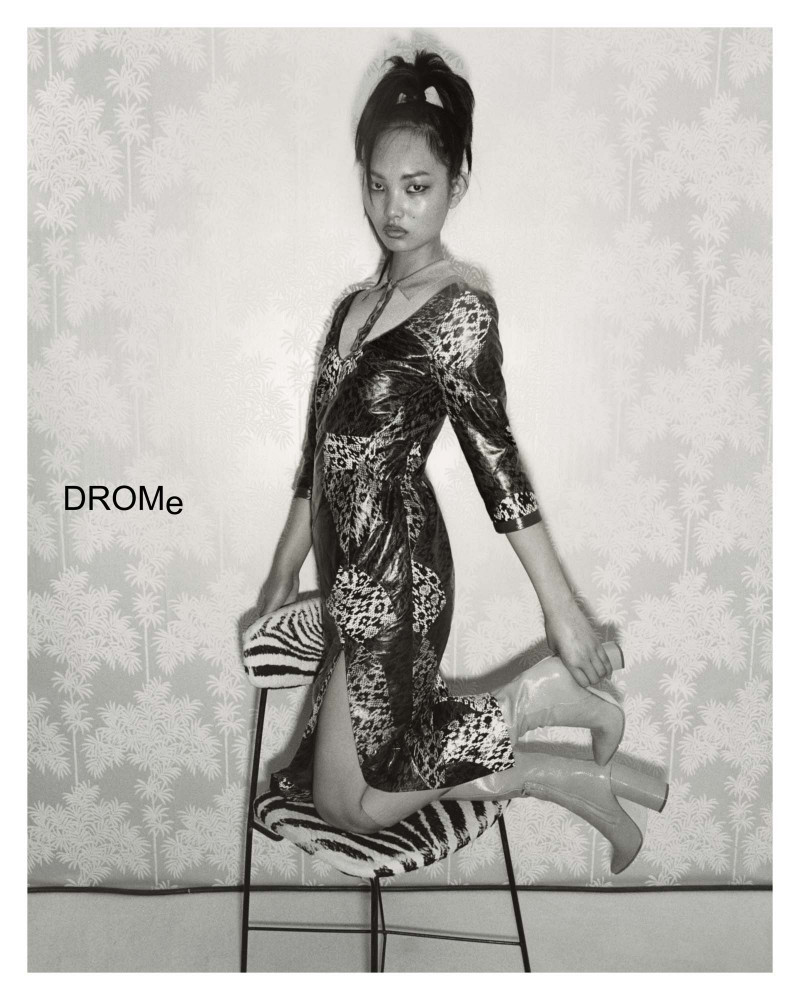 Ling Ling Chen featured in  the DROMe advertisement for Autumn/Winter 2018