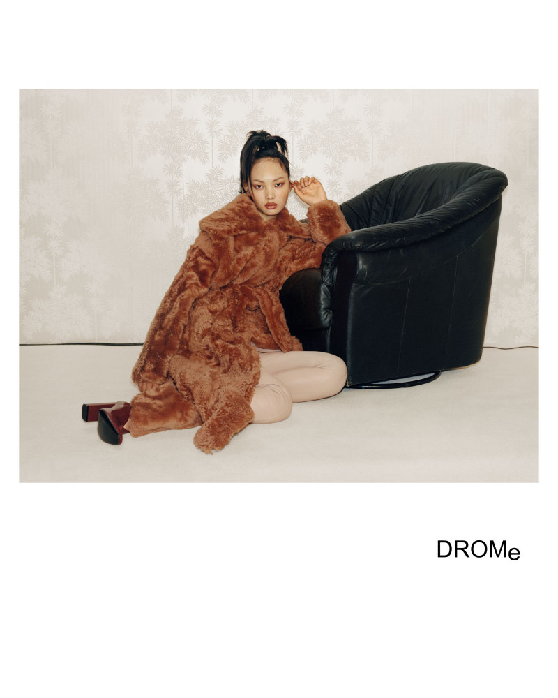 Ling Ling Chen featured in  the DROMe advertisement for Autumn/Winter 2018