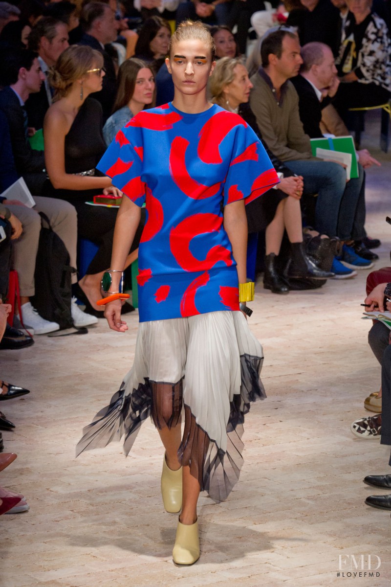 Emeline Ghesquiere featured in  the Celine fashion show for Spring/Summer 2014