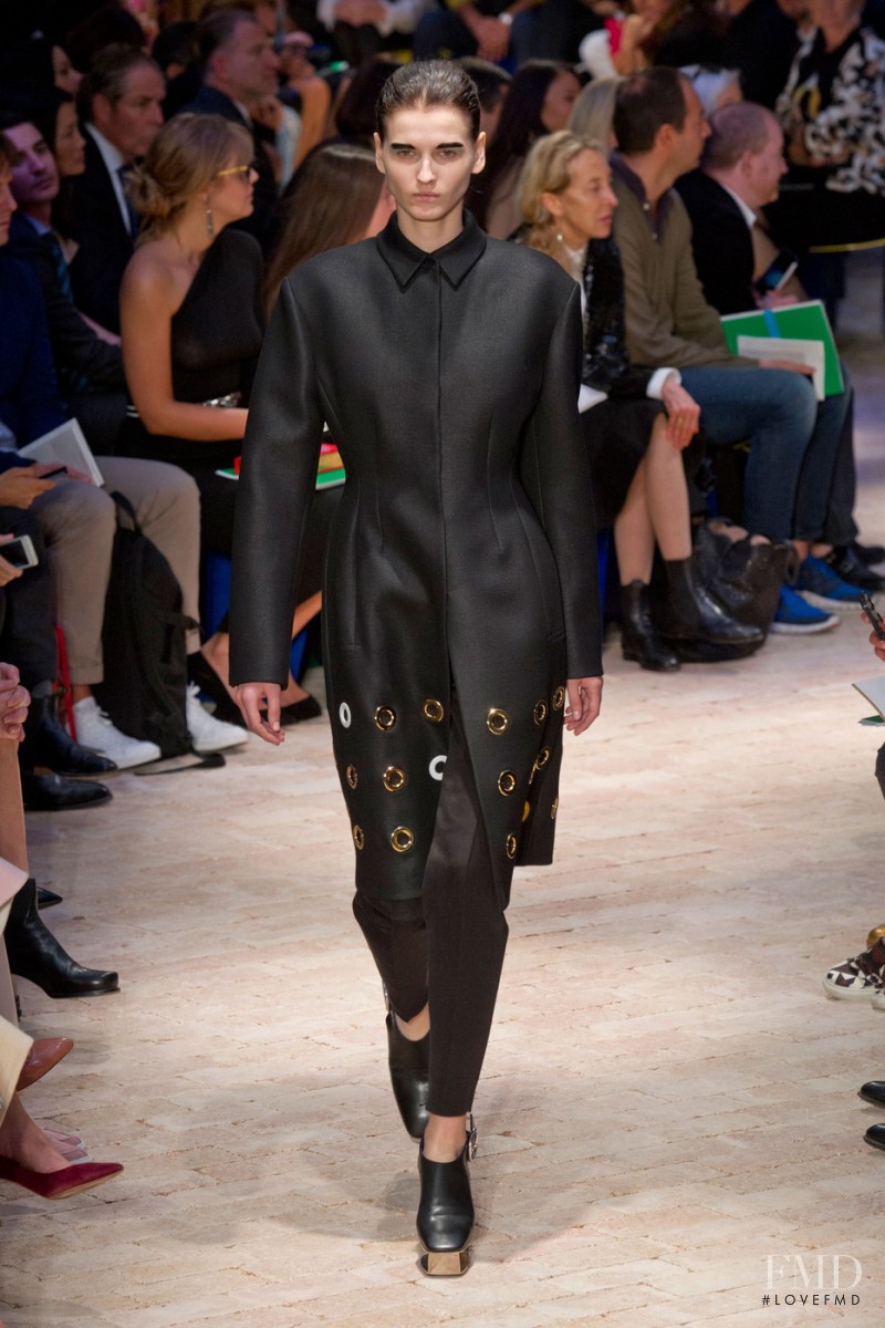 Katlin Aas featured in  the Celine fashion show for Spring/Summer 2014