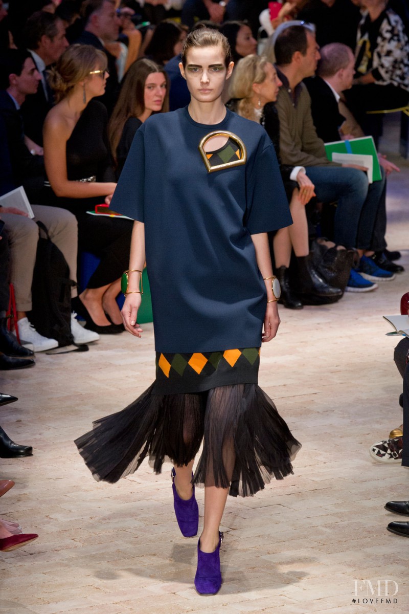 Zlata Mangafic featured in  the Celine fashion show for Spring/Summer 2014