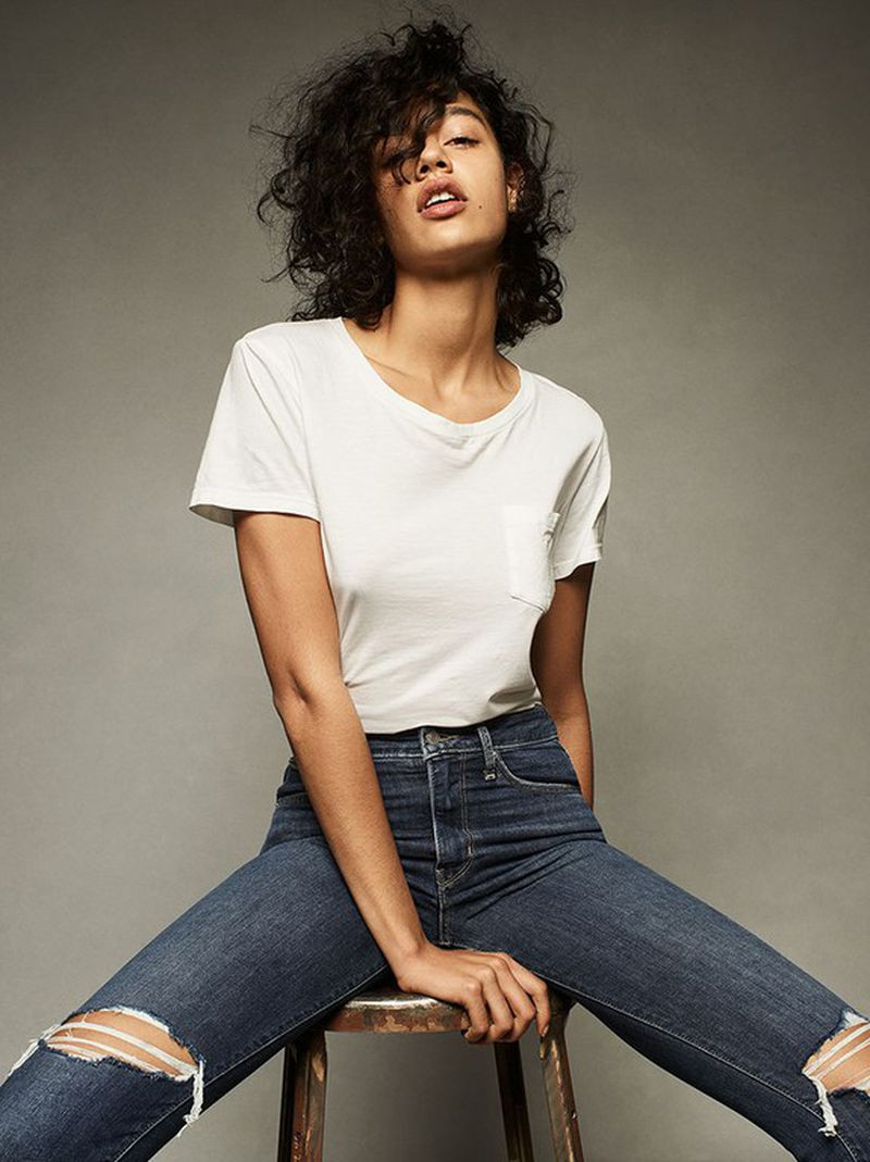 Damaris Goddrie featured in  the Levi’s advertisement for Autumn/Winter 2018