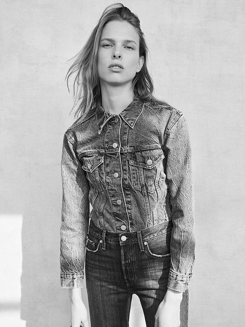Lina Berg featured in  the Levi’s advertisement for Autumn/Winter 2018