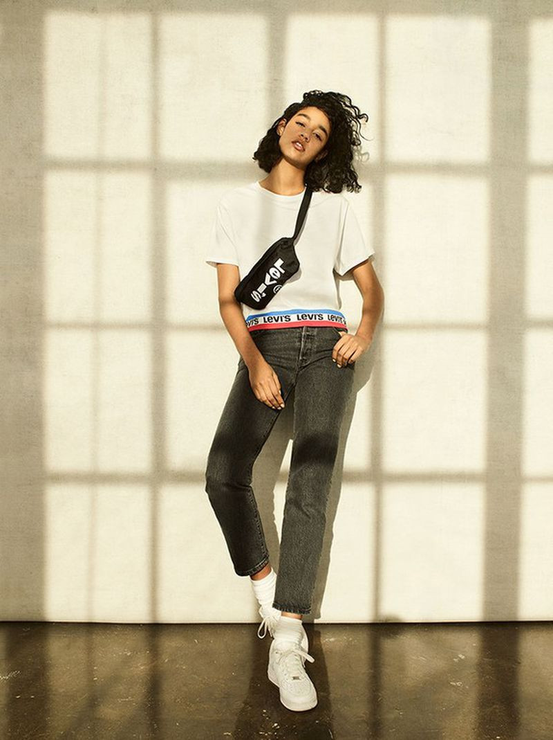 Damaris Goddrie featured in  the Levi’s advertisement for Autumn/Winter 2018