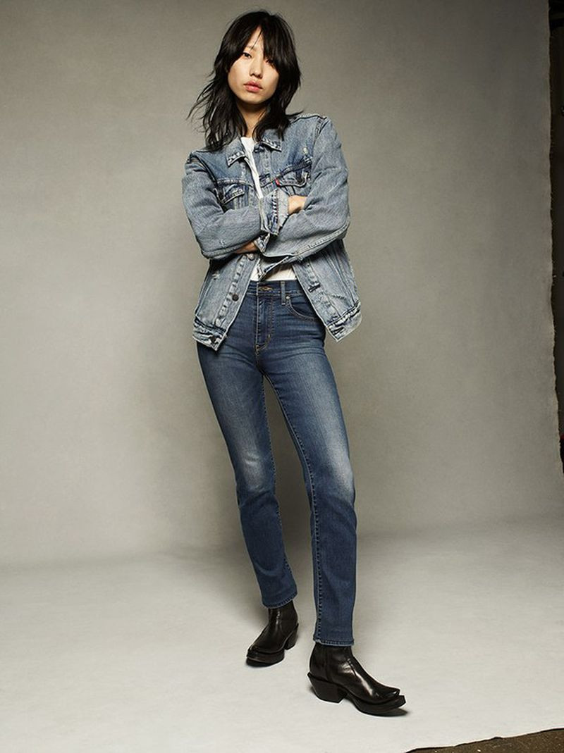 Heejung Park featured in  the Levi’s advertisement for Autumn/Winter 2018