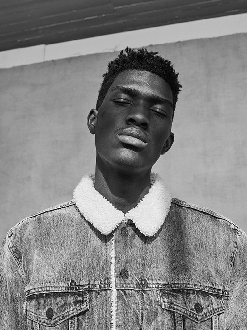 Anarcius Jean featured in  the Levi’s advertisement for Autumn/Winter 2018