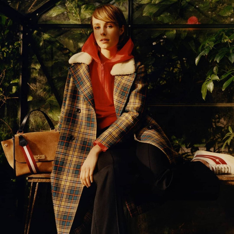 Edie Campbell featured in  the Bally advertisement for Autumn/Winter 2018