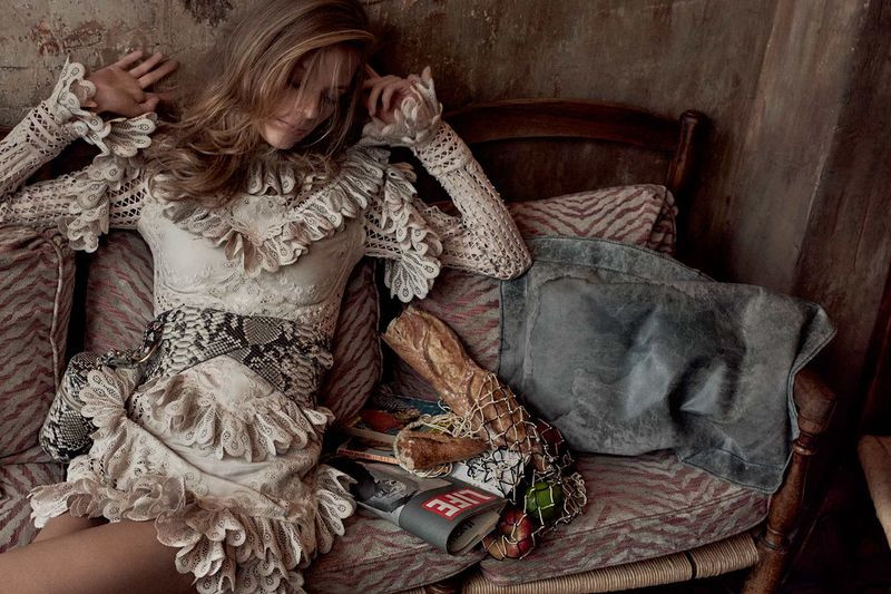 Lexi Boling featured in  the Zimmermann advertisement for Autumn/Winter 2018