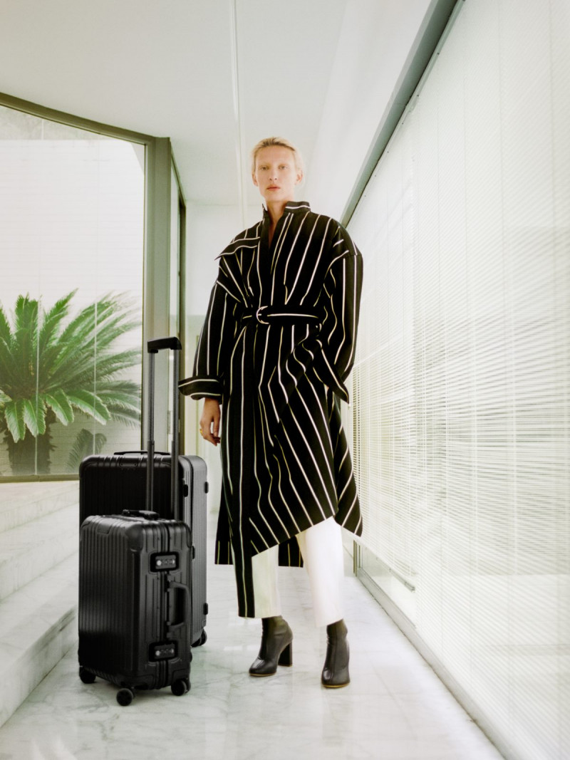 Maggie Maurer featured in  the Rimowa advertisement for Autumn/Winter 2018