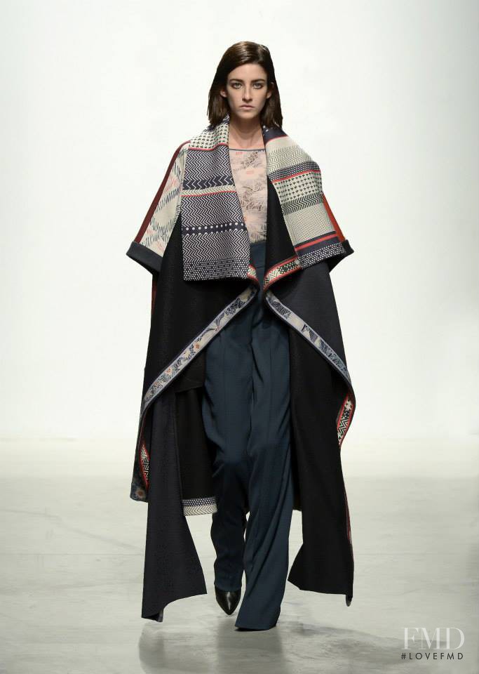 Cristina Herrmann featured in  the Leonard fashion show for Autumn/Winter 2014