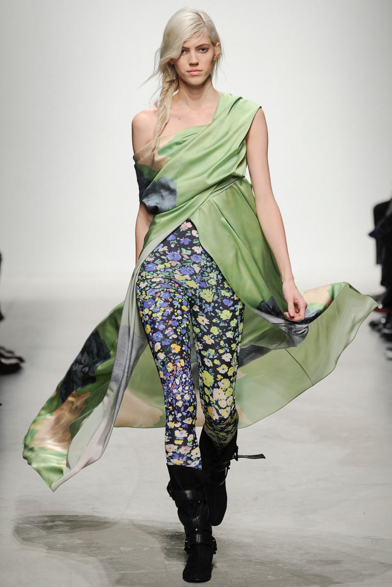 Devon Windsor featured in  the Leonard fashion show for Autumn/Winter 2014