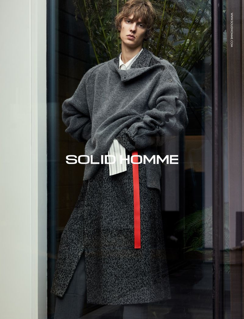 Leon Dame featured in  the Solid Homme advertisement for Autumn/Winter 2018