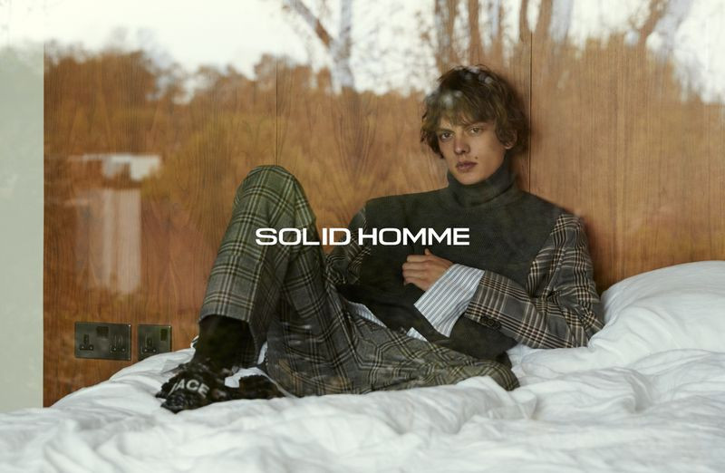 Leon Dame featured in  the Solid Homme advertisement for Autumn/Winter 2018