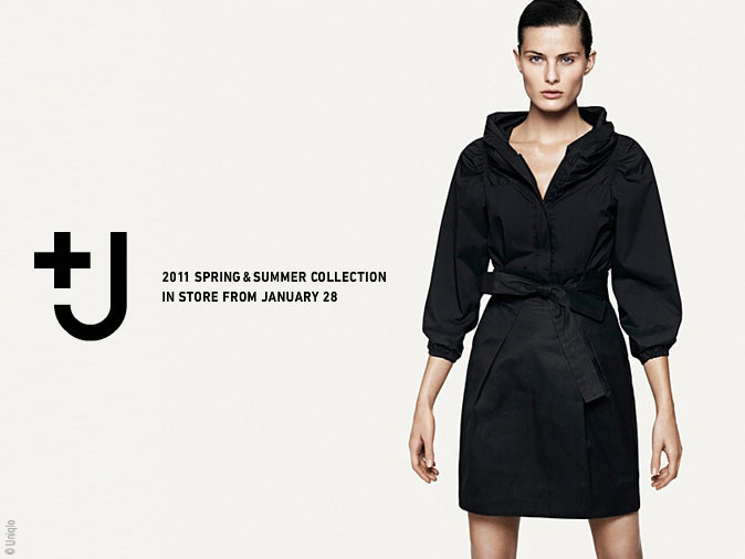Isabeli Fontana featured in  the Uniqlo advertisement for Spring/Summer 2011
