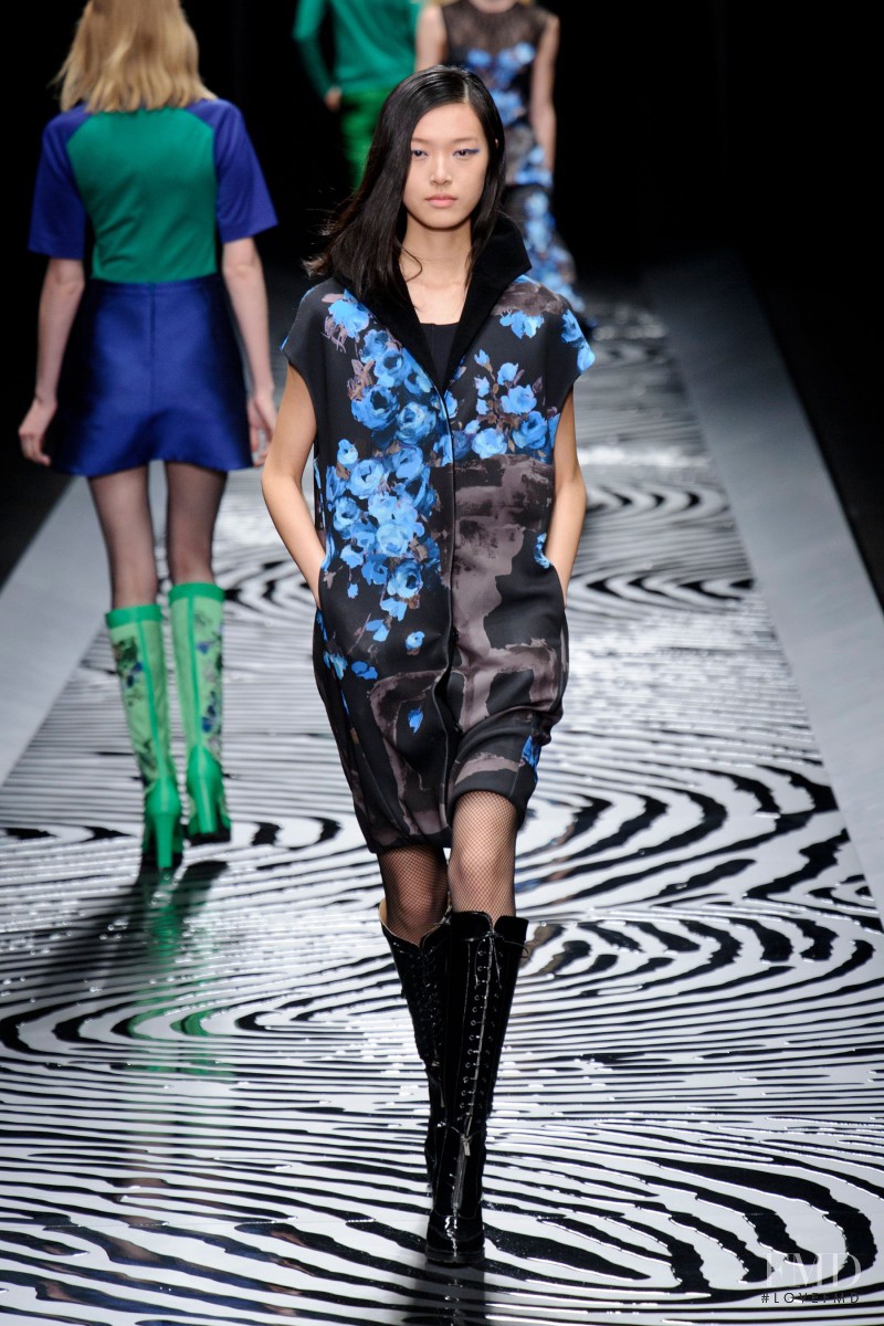 Tian Yi featured in  the Shiatzy Chen fashion show for Autumn/Winter 2014