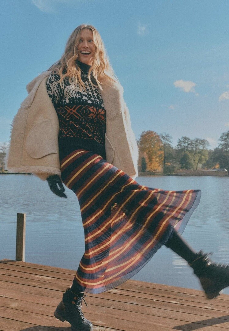 Toni Garrn featured in  the Zalando lookbook for Winter 2021