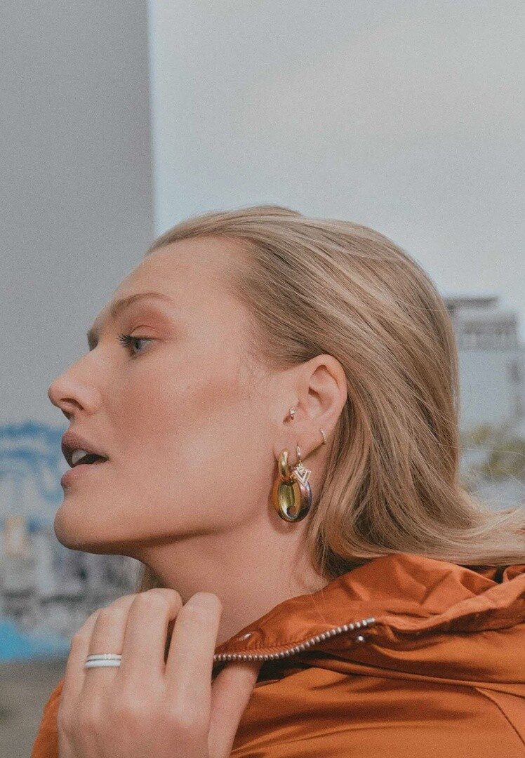 Toni Garrn featured in  the Zalando lookbook for Winter 2021