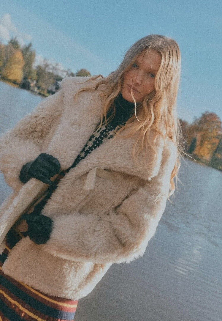 Toni Garrn featured in  the Zalando lookbook for Winter 2021