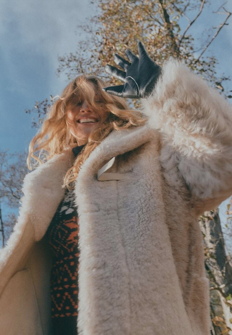 Toni Garrn featured in  the Zalando lookbook for Winter 2021