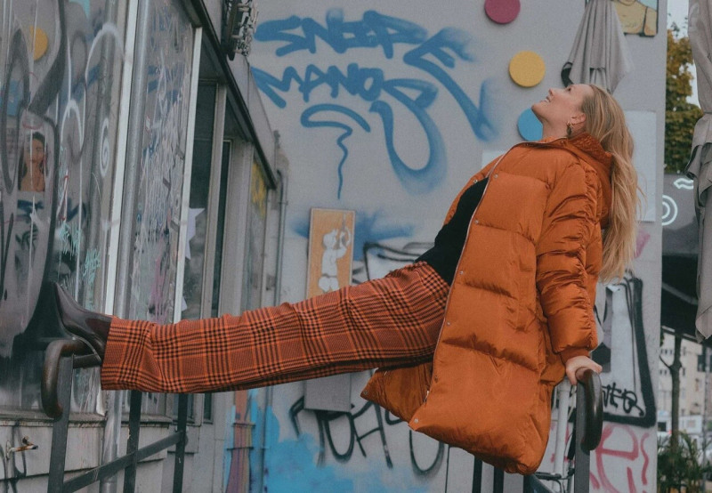 Toni Garrn featured in  the Zalando lookbook for Winter 2021