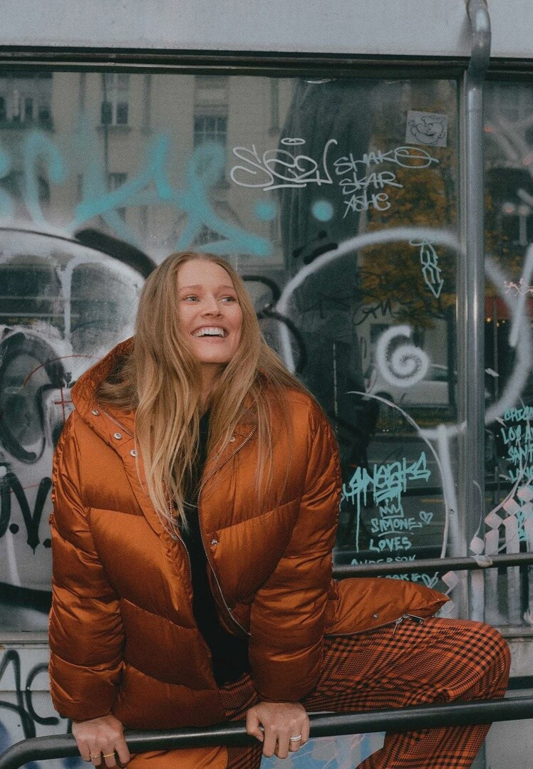 Toni Garrn featured in  the Zalando lookbook for Winter 2021