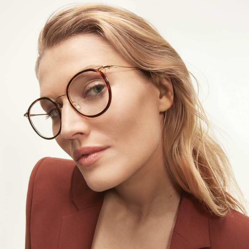 Toni Garrn featured in  the Hugo Boss Eyewear advertisement for Autumn/Winter 2021