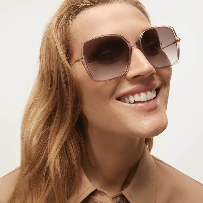 Toni Garrn featured in  the Hugo Boss Eyewear advertisement for Autumn/Winter 2021