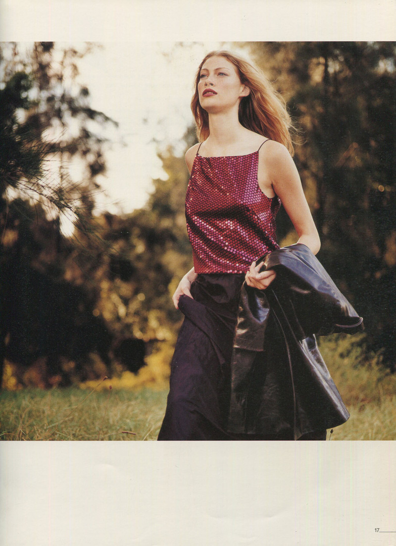 Alyssa Sutherland featured in  the Jigsaw catalogue for Autumn/Winter 2001