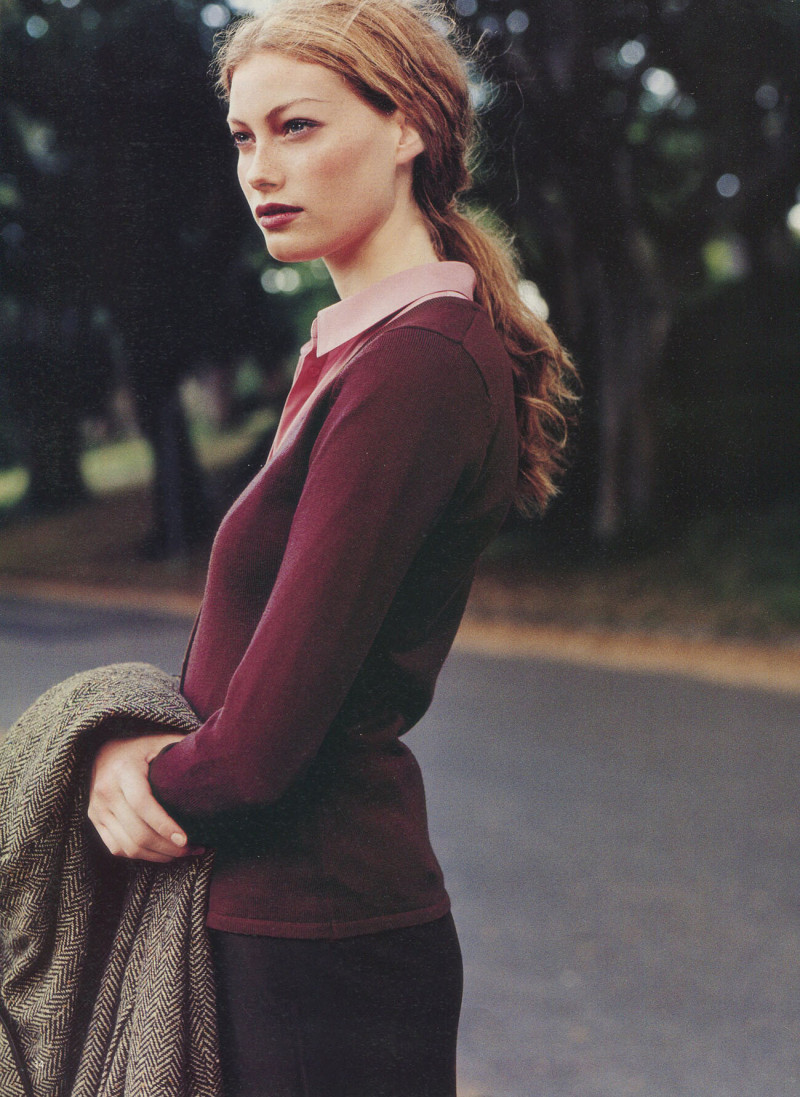 Alyssa Sutherland featured in  the Jigsaw catalogue for Autumn/Winter 2001