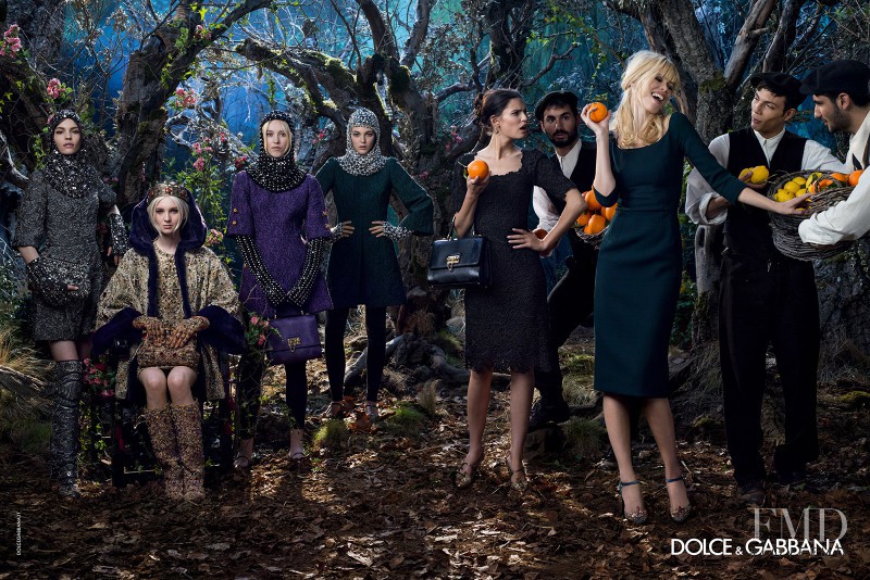 Bianca Balti featured in  the Dolce & Gabbana advertisement for Autumn/Winter 2014