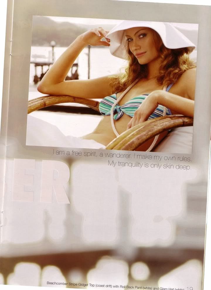 Alyssa Sutherland featured in  the Speedo advertisement for Spring/Summer 2005