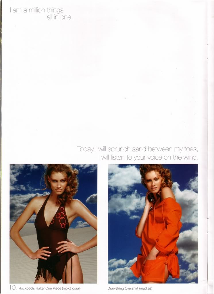 Alyssa Sutherland featured in  the Speedo advertisement for Spring/Summer 2005