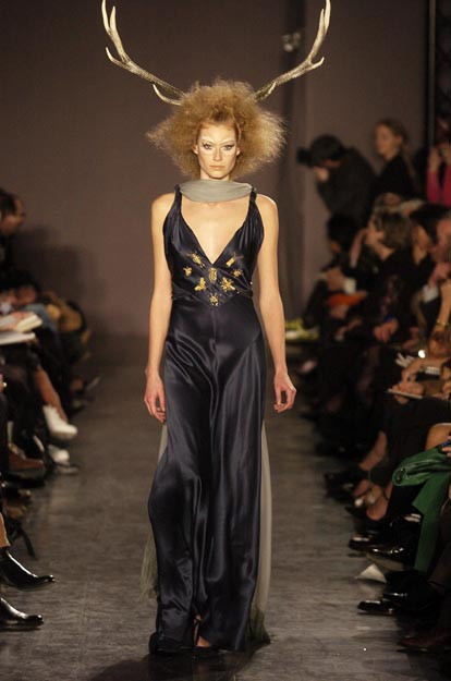 Alyssa Sutherland featured in  the Viktor & Rolf fashion show for Autumn/Winter 2004