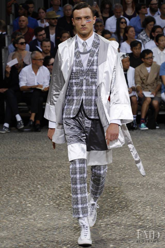Jacob Coupe featured in  the Moncler Gamme Bleu fashion show for Spring/Summer 2015