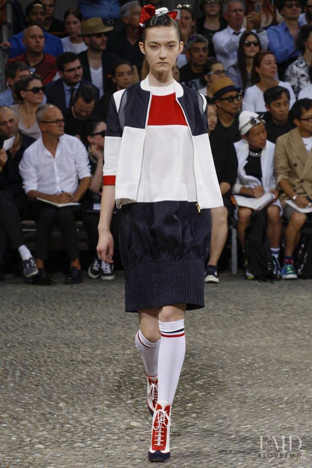 Yumi Lambert featured in  the Moncler Gamme Bleu fashion show for Spring/Summer 2015