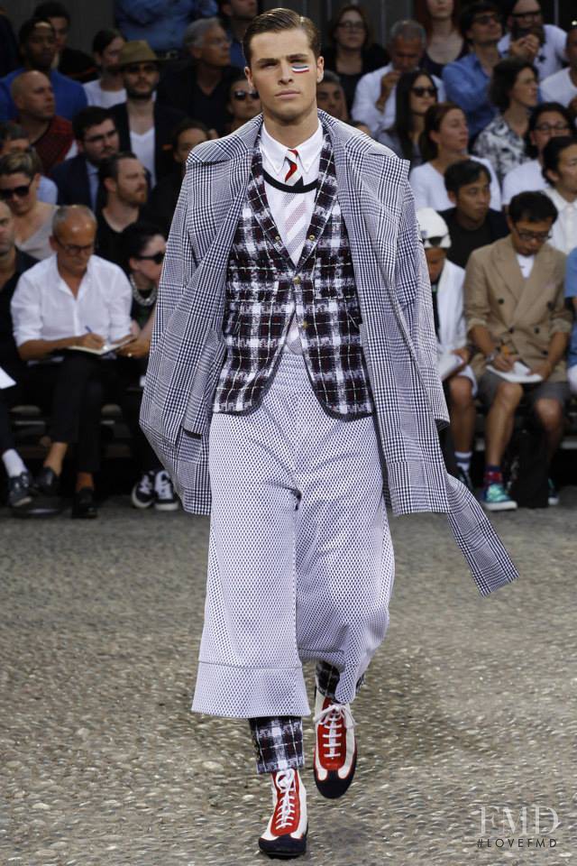 Edward Wilding featured in  the Moncler Gamme Bleu fashion show for Spring/Summer 2015