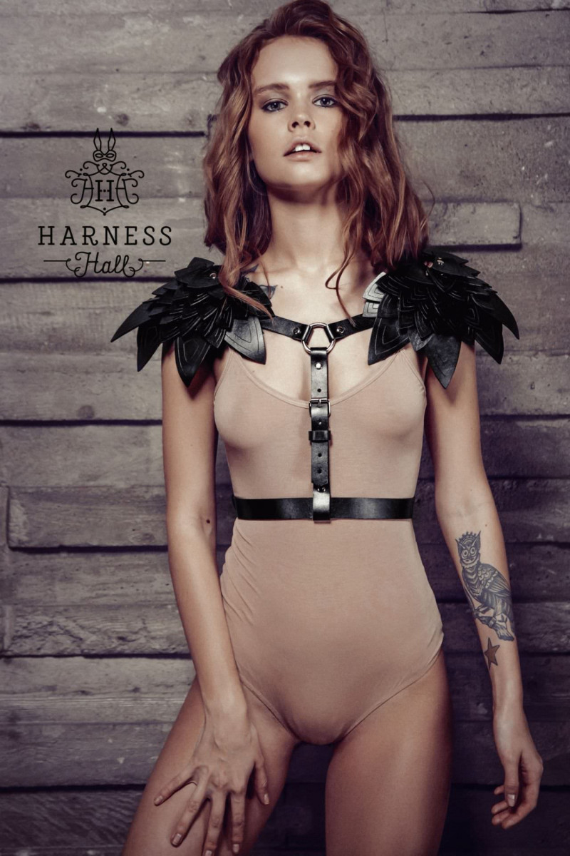 Anastasiya Scheglova featured in  the Harness Hall lookbook for Spring/Summer 2016