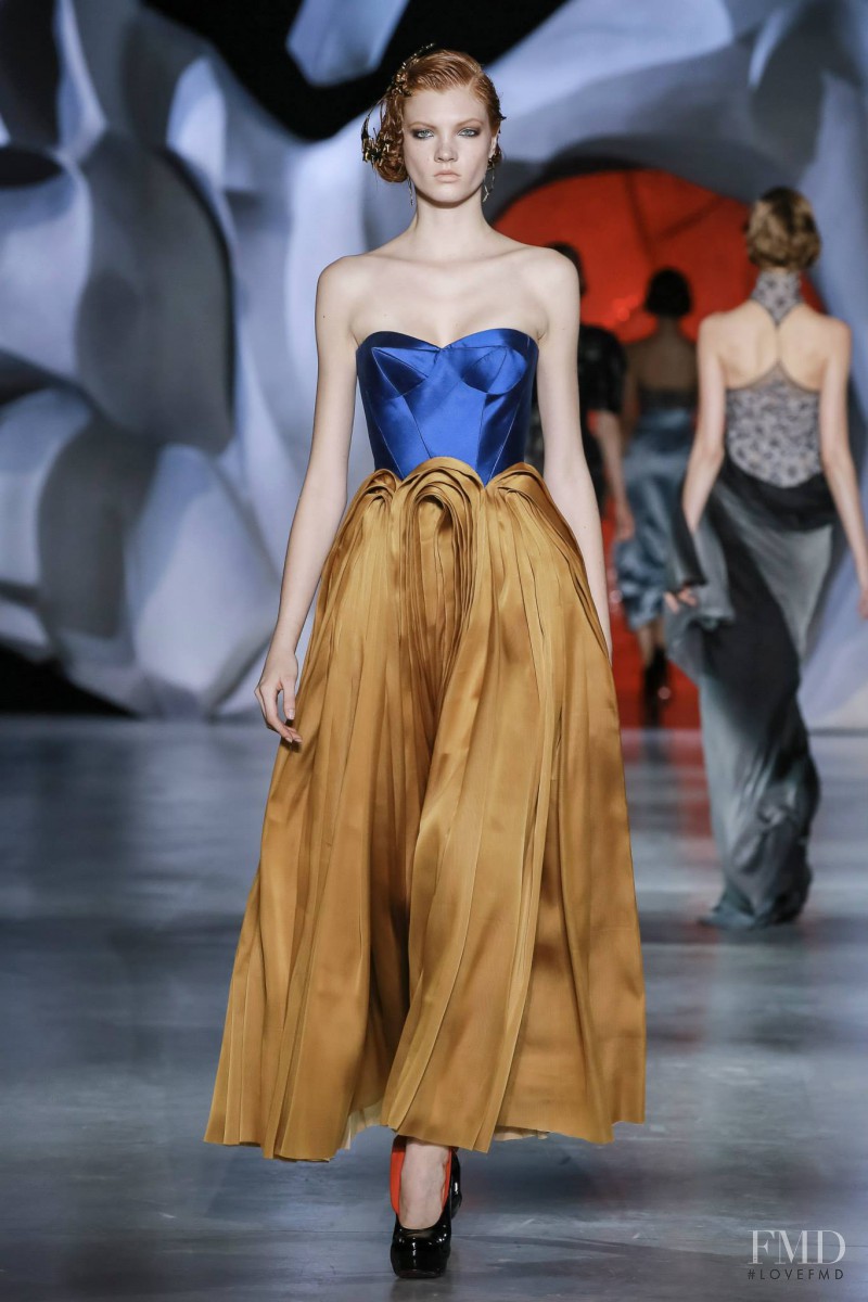 Anastasia Ivanova featured in  the Ulyana Sergeenko fashion show for Autumn/Winter 2014