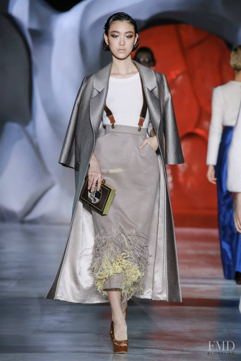 So Ra Choi featured in  the Ulyana Sergeenko fashion show for Autumn/Winter 2014