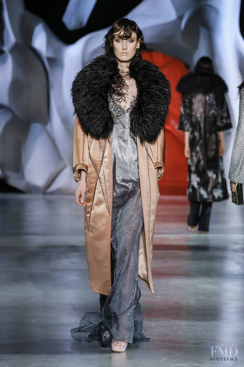 Christina Carey featured in  the Ulyana Sergeenko fashion show for Autumn/Winter 2014